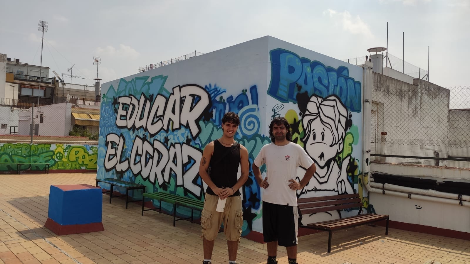 Curso de grafiti en el colegio sagrado corazon